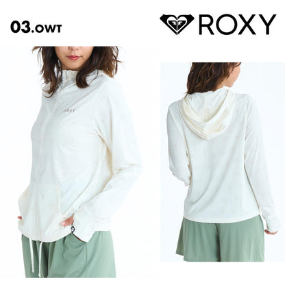 ROXY/ロキシー レディース 長袖 ラッシュガード AUROLA 26 SPRING RLY261031 ボード 水着 サーフィン パーカー フーディ フード 海水浴 ビーチ サムホール おしゃれ 女性用【メール便発送 26SS-01】
