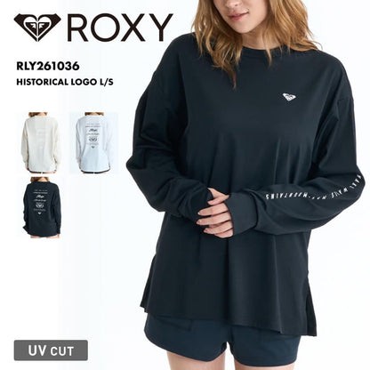 ROXY/ロキシー レディース 長袖 ラッシュガード HISTORICAL LOGO L_S 26 SPRING RLY261036 ボード 水着 サーフィン Tシャツ 海水浴 ビーチ サムホール ゆったり ルーズシルエット 体型カバー 女性用【メール便発送 26SS-01】