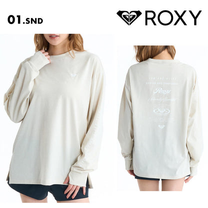 ROXY/ロキシー レディース 長袖 ラッシュガード HISTORICAL LOGO L_S 26 SPRING RLY261036 ボード 水着 サーフィン Tシャツ 海水浴 ビーチ サムホール ゆったり ルーズシルエット 体型カバー 女性用【メール便発送 26SS-01】
