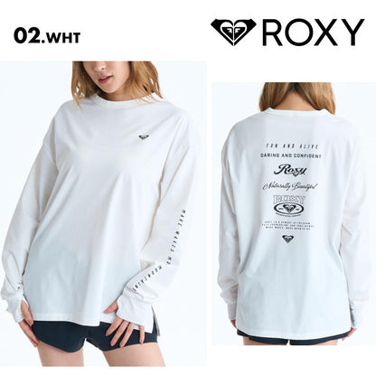 ROXY/ロキシー レディース 長袖 ラッシュガード HISTORICAL LOGO L_S 26 SPRING RLY261036 ボード 水着 サーフィン Tシャツ 海水浴 ビーチ サムホール ゆったり ルーズシルエット 体型カバー 女性用【メール便発送 26SS-01】