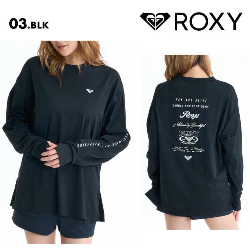 ROXY/ロキシー レディース 長袖 ラッシュガード HISTORICAL LOGO L_S 26 SPRING RLY261036 ボード 水着 サーフィン Tシャツ 海水浴 ビーチ サムホール ゆったり ルーズシルエット 体型カバー 女性用【メール便発送 26SS-01】