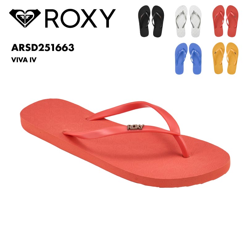 ROXY/ロキシー レディース ビーチサンダル VIVA IV 2025 SPRING FOOT ARSD251663 ビーサン シンプル ロゴ ブランド ビーチ 海 海水浴 サーフィン プール トングサンダル 女性用【メール便発送 25SS-01】