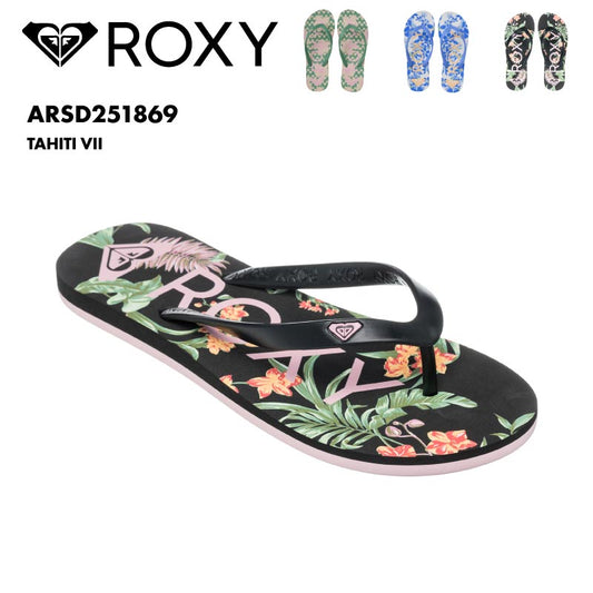 ROXY/ロキシー レディース ビーチサンダル TAHITI VII 2025 SPRING JP ARSD251869 ビーサン おしゃれ ロゴ ブランド ビーチ 海 海水浴 サーフィン プール トングサンダル 女性用【メール便発送 25SS-01】