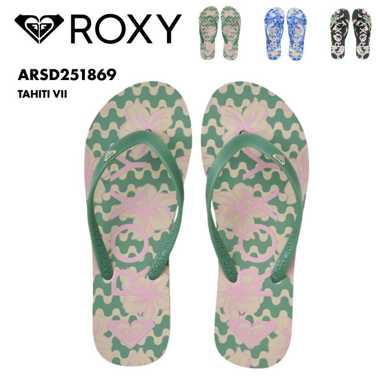 ROXY/ロキシー レディース ビーチサンダル TAHITI VII 2025 SPRING JP ARSD251869 ビーサン おしゃれ ロゴ ブランド ビーチ 海 海水浴 サーフィン プール トングサンダル 女性用[メール便発送 25SS-01]