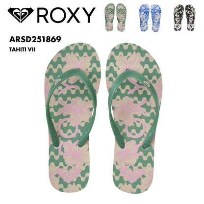 ROXY/ロキシー レディース ビーチサンダル TAHITI VII 2025 SPRING JP ARSD251869 ビーサン おしゃれ ロゴ ブランド ビーチ 海 海水浴 サーフィン プール トングサンダル 女性用[メール便発送 25SS-01]