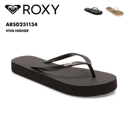 ROXY/ロキシー レディース 厚底 ビーチサンダル VIVA HIGHER 2025 SPRING JP ARSD251134 ビーサン シンプル ロゴ ブランド ビーチ 海 海水浴 サーフィン プール トングサンダル 女性用