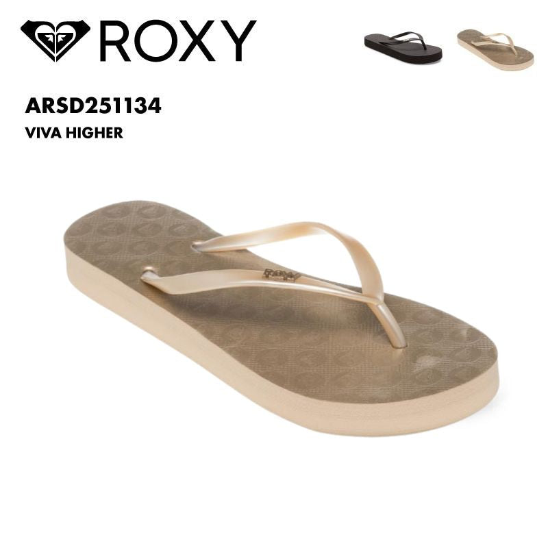 ROXY/ロキシー レディース 厚底 ビーチサンダル VIVA HIGHER 2025 SPRING JP ARSD251134 ビーサン シンプル ロゴ ブランド ビーチ 海 海水浴 サーフィン プール トングサンダル 女性用