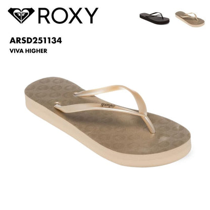 ROXY/ロキシー レディース 厚底 ビーチサンダル VIVA HIGHER 2025 SPRING JP ARSD251134 ビーサン シンプル ロゴ ブランド ビーチ 海 海水浴 サーフィン プール トングサンダル 女性用