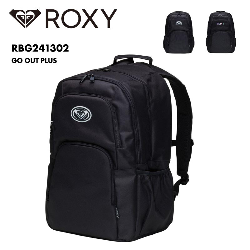 ROXY/ロキシー レディース バックバッグ GO OUT PLUS 2024 SPRING RBG241302 リュック リュックサック 30L 部活 無地 ブランド 人気 通学 通勤 ブラック 女性用