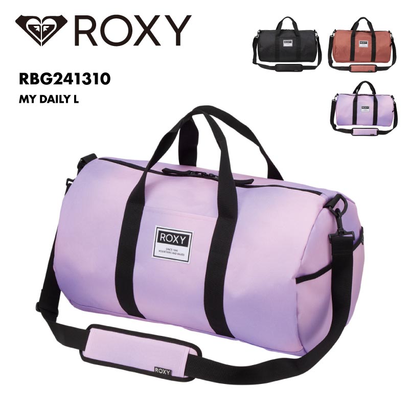 ROXY/ロキシー レディース ボストンバッグ MY DAILY L 2024 SPRING RBG241310 ドラムバッグ カバン 大きめ 36L ショルダー ブランド 旅行バッグ 飛行バッグ シューズポケット付き 女性用