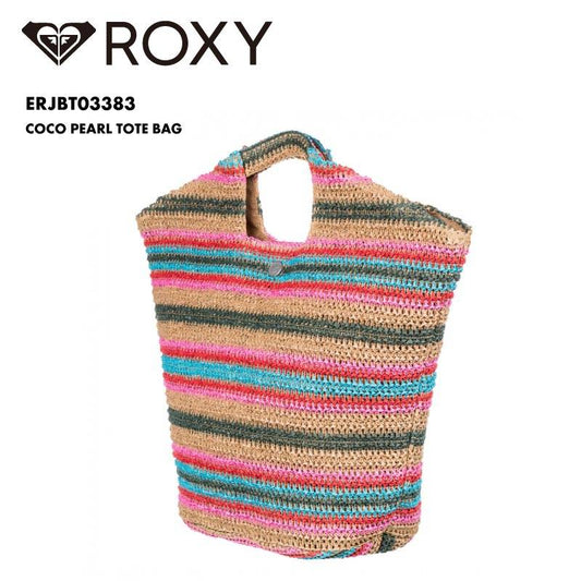 ROXY/ロキシー レディース カゴバッグ COCO PEARL TOTE BAG 2024 SUMMER ERJBT03383 かごバッグ おしゃれ 可愛い かわいい カジュアル アウトドア ブランド 夏 ボーダー 女性用