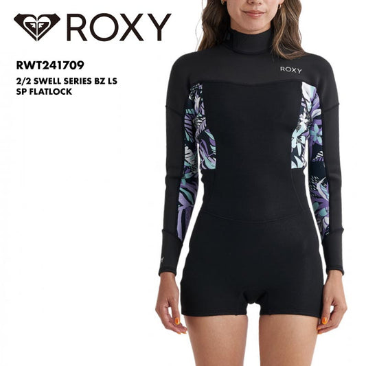 ROXY/ロキシー レディース ロングスリーブスプリング 2/2 SWELL SERIES BZ LS SP FLATLOCK 2024 SPRING RWT241709 超軽量伸縮 ショートパンツ シュノーケル スノーケル ダイビング サーフィン バッグジップ ブランド 正規品 女性用