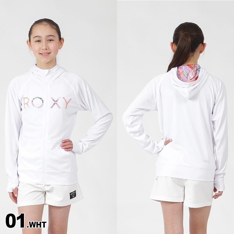 ROXY kids rash guard parka TLY231106 rash parka zip-up hooded UV cut UPF50+ long sleeves pool sea bathing beach junior children children girls [mail delivery 23SS-07] 