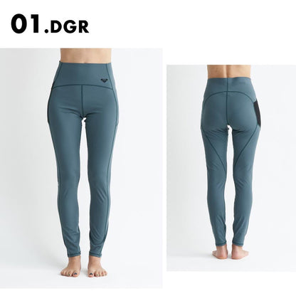 ROXY/ロキシー レディース レギンス SIMPLY CALM LEGGINGS 2024 SPRING FITNESS RPT241514 紫外線対策 プール 海 UVカット 水陸両用 速乾 女性用