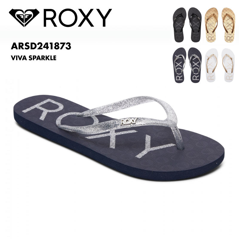 ROXY/ロキシー レディース ビーチサンダル VIVA SPARKLE 2024 SPRING ARSD241873 シンプル ビーサン サンダル ビーチ ロゴ ブランド おしゃれ ギフト プレゼント 女性用【メール便発送 24SS-05】