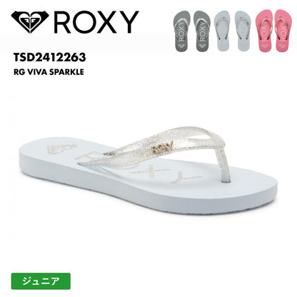 【予約 10月21日以降順次発送】ROXY/ロキシー キッズ ビーチサンダル RG VIVA SPARKLE 2024 SPRING TSD2412263 シンプル ビーサン サンダル ビーチ ロゴ ブランド おしゃれ ギフト プレゼント ジュニア 子供用 こども用 男の子用 女の子用【メール便発送 24SS-05】