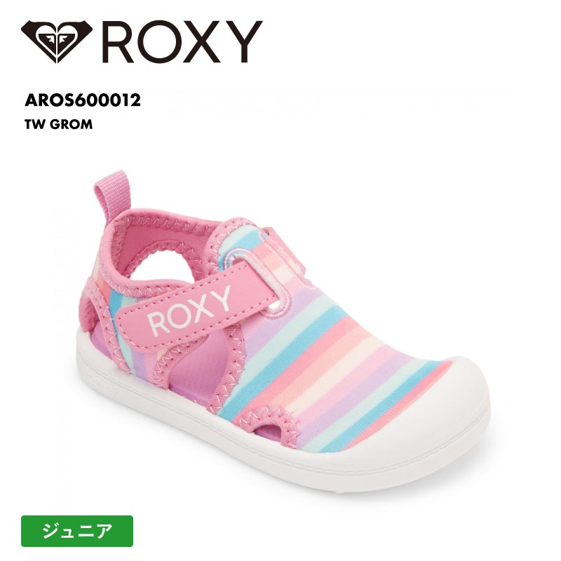 ROXY/ロキシー ジュニア マリンシューズ TW GROM 2024 SUMMER AROS600012 ウォーターシューズ サンダル かわいい おしゃれ 花柄 水遊び ビーチサンダル 簡単着脱 アウトドア 海水浴 ジュニア 子供用 こども用 男の子用 女の子用