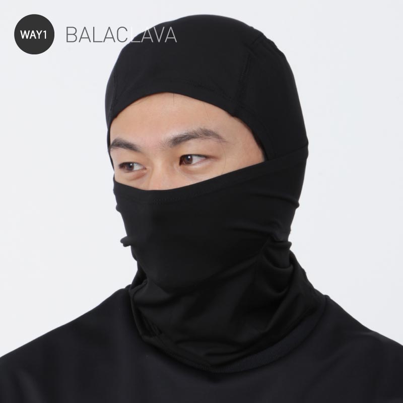 スノーボード バラクラバ メンズ レディース スキー フェイスマスク フェイスカバー ネックカバー フェイスガード ３way 防寒 保温 冬 PONTAPES/ポンタぺス PONF-106 メール便発送