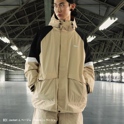 [16~18カラー]スノーボードウェア 上下セット メンズ レディース ルーズシルエット 中綿入り 撥水 防寒 25-26モデル PONTAPES/ポンタぺス PISET-46PJB