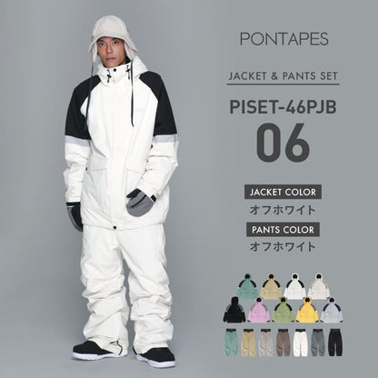 빅 포켓 상하 세트 스노우 보드 웨어 맨즈 레이디스 PONTAPES PSET-46