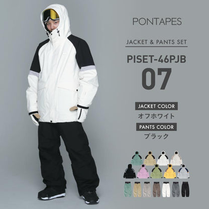 빅 포켓 상하 세트 스노우 보드 웨어 맨즈 레이디스 PONTAPES PSET-46
