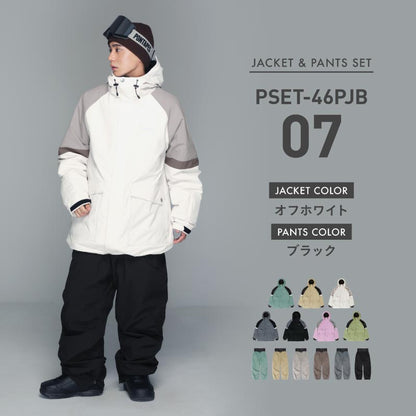 빅 포켓 상하 세트 스노우 보드 웨어 맨즈 레이디스 PONTAPES PSET-46