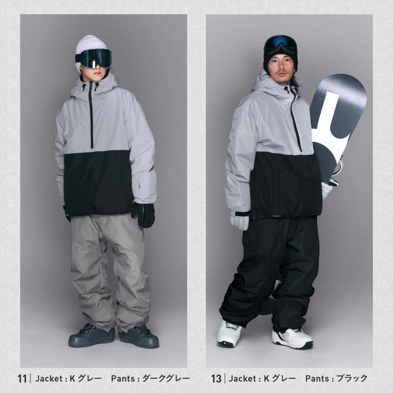 리플렉터 오버 사이즈 재킷 스노우 보드웨어 남성용 여성 PONTAPES POJ-381 스노보 - 선생님 착용 