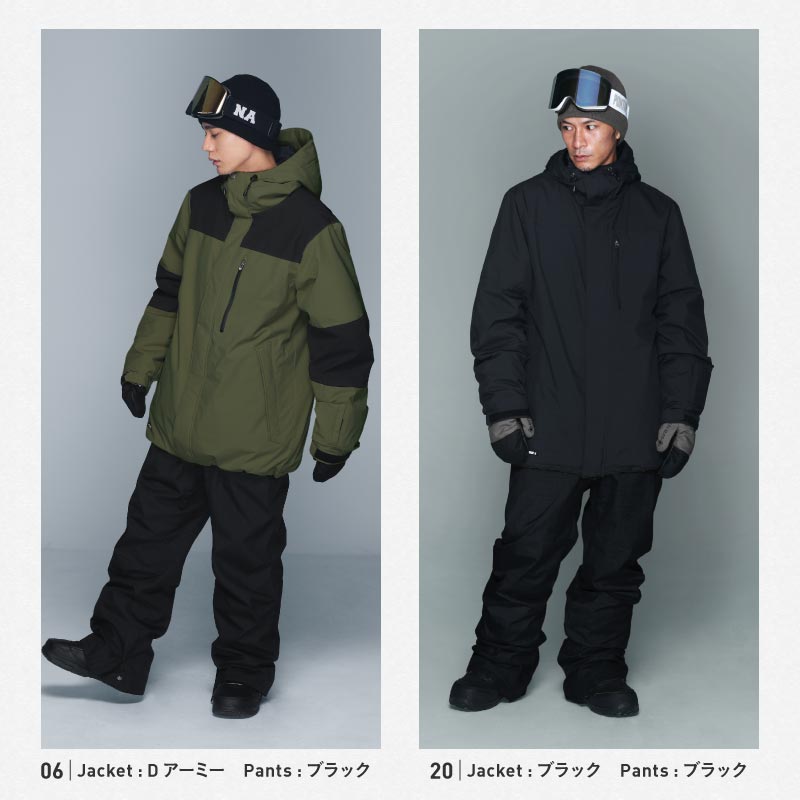 [17~22カラー]  スノーボードウェア 上下セット メンズ レディース スキーウェア ルーズシルエット 中綿入り 防寒 撥水 防風 25-26モデル PONTAPES/ポンタぺス PSET-43