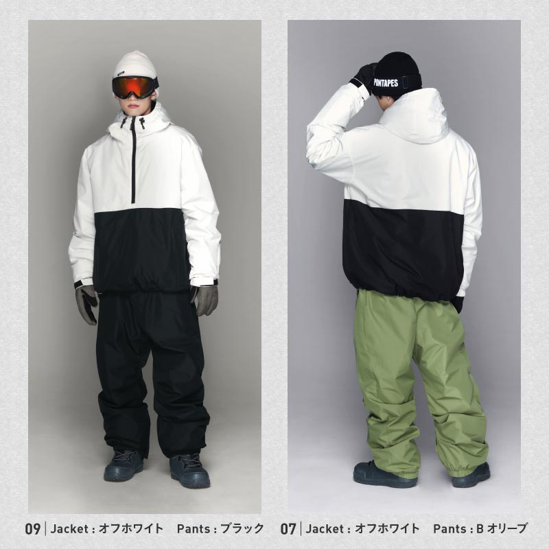 리플렉터 오버 사이즈 재킷 스노우 보드웨어 남성용 여성 PONTAPES POJ-381 스노보 - 선생님 착용 