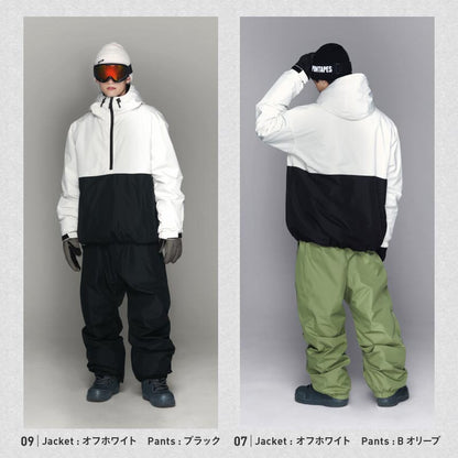 리플렉터 오버 사이즈 재킷 스노우 보드웨어 남성용 여성 PONTAPES POJ-381 스노보 - 선생님 착용 