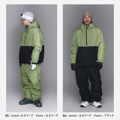 리플렉터 오버 사이즈 재킷 스노우 보드웨어 남성용 여성 PONTAPES POJ-381 스노보 - 선생님 착용 