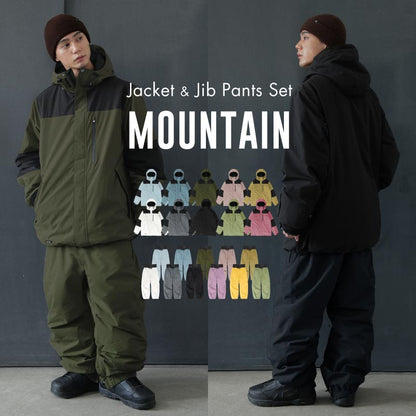 [1~15カラー]  スノーボードウェア メンズ  上下セット ルーズシルエット 中綿入り 撥水 防寒 25-26モデル PONTAPES/ポンタぺス PISET-43PJB