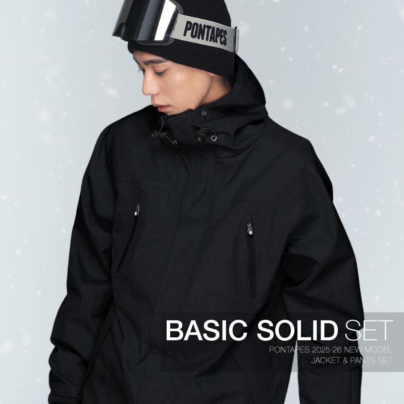[1~16カラー] スノーボードウェア メンズ 上下セット レギュラーシルエット 中綿入り 撥水 防寒 25-26モデル PONTAPES/ポンタぺス PSET-40
