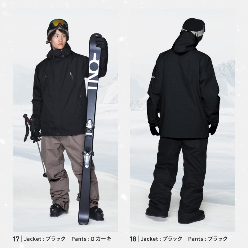 [1~16カラー] スノーボードウェア メンズ 上下セット レギュラーシルエット 中綿入り 撥水 防寒 25-26モデル PONTAPES/ポンタぺス PSET-40