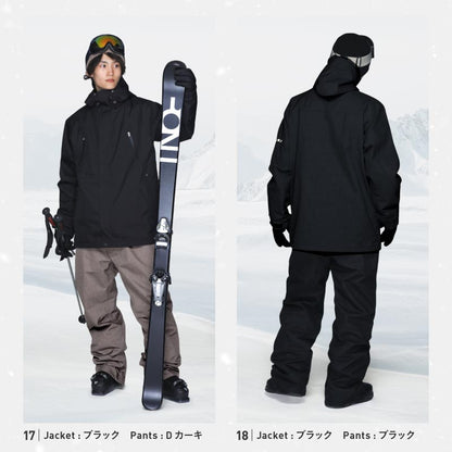[1~16カラー] スノーボードウェア メンズ 上下セット レギュラーシルエット 中綿入り 撥水 防寒 25-26モデル PONTAPES/ポンタぺス PSET-40