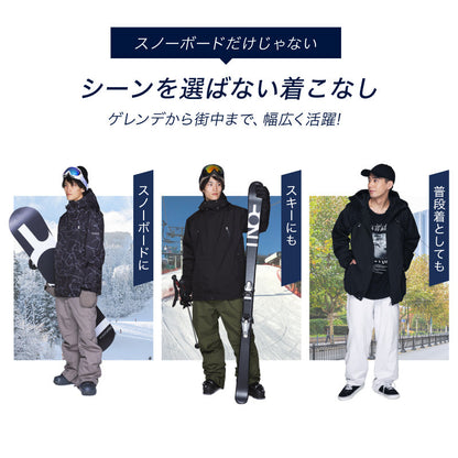 [17~21カラー] スノーボードウェア メンズ 上下セット レギュラーシルエット 中綿入り 撥水 防寒 25-26モデル PONTAPES/ポンタぺス PSET-40