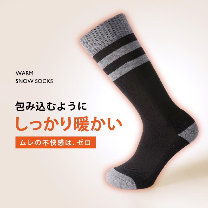スノーソックス ウォームソックス メンズ レディース  スノーボード スノボ スキー ウインタースポーツ スノー 防寒 吸湿発熱 厚手 ムレない 消臭 PONTAPES/ポンタぺス POSX-112 [メール便対応]
