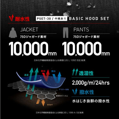 Line Reflector Top and Bottom Set Snowboard Wear Men's Women's PONTAPES PSET-42