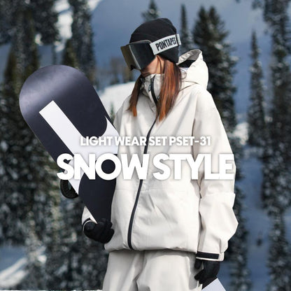 Line Reflector Top and Bottom Set Snowboard Wear Men's Women's PONTAPES PSET-42