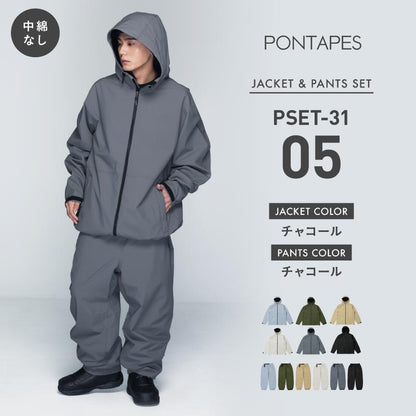 Line Reflector Top and Bottom Set Snowboard Wear Men's Women's PONTAPES PSET-42