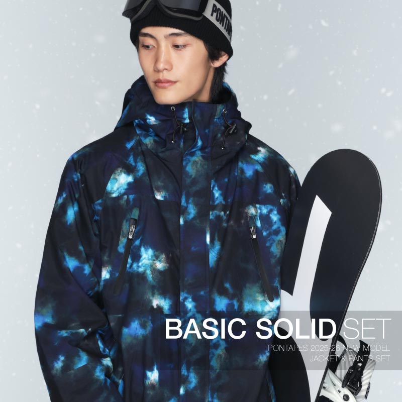 [1~16カラー] スノーボードウェア メンズ 上下セット レギュラーシルエット 中綿入り 撥水 防寒 25-26モデル PONTAPES/ポンタぺス PSET-410