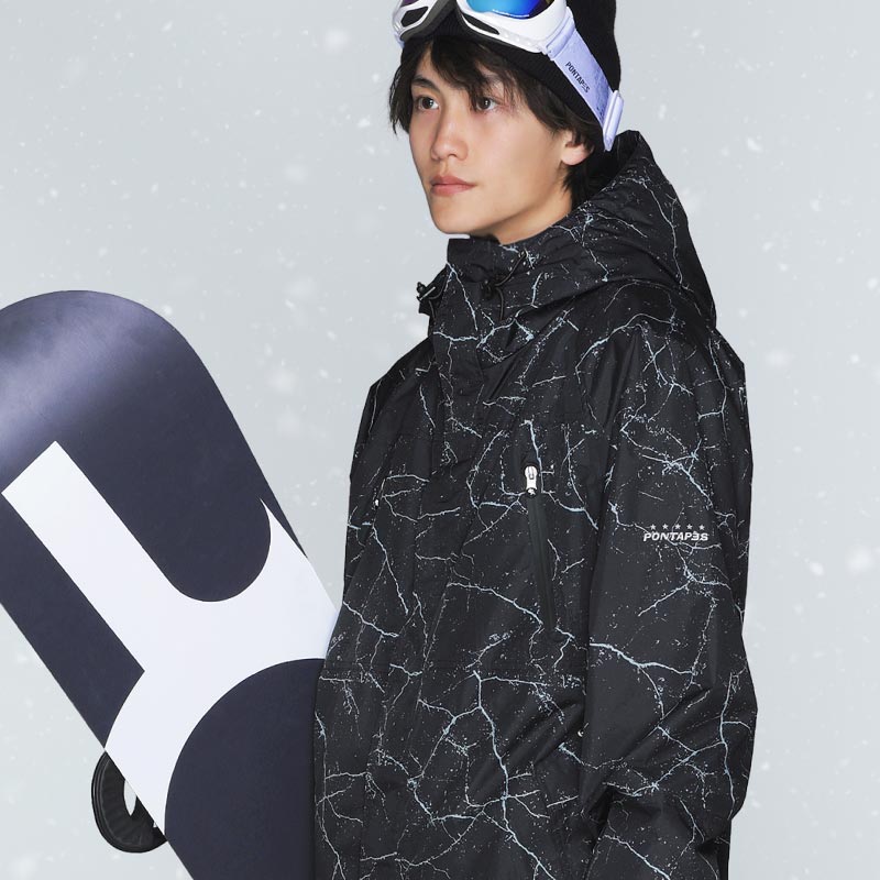 [1~16カラー] スノーボードウェア メンズ 上下セット レギュラーシルエット 中綿入り 撥水 防寒 25-26モデル PONTAPES/ポンタぺス PSET-410