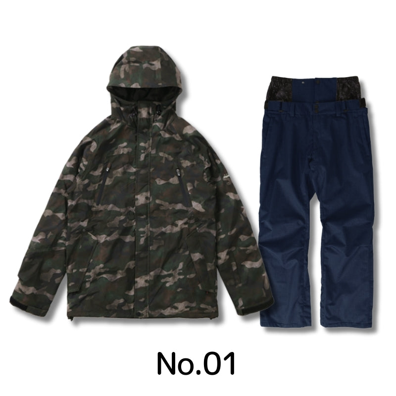 5点セット レンタルよりお得 スノーボードウェア メンズ レディース スキーウェア 上下セット レギュラーシルエット PONTAPES/ポンタぺス PSET-2324