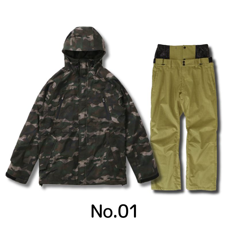 5点セット レンタルよりお得 福袋 スノーボードウェア メンズ レディース スキーウェア 上下セット レギュラーシルエット PONTAPES/ポンタぺス PSET-2324