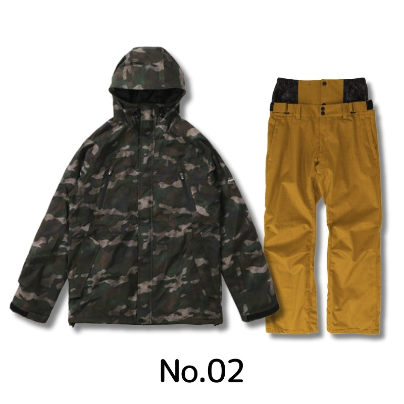 5点セット レンタルよりお得 スノーボードウェア メンズ レディース スキーウェア 上下セット レギュラーシルエット PONTAPES/ポンタぺス PSET-2324