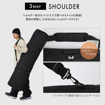 スノーボードケース ウィール付き スノーボード 板バッグ スキー ボード バッグ 152 162 4WAY 防水 衝撃吸収 大容量 バックパック PONTAPES/ポンタぺス PONBAG-134R