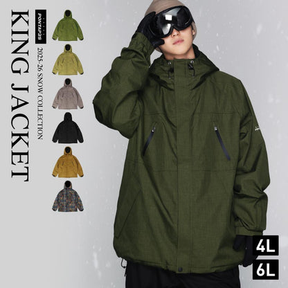 큰 킹 사이즈 4L 6L 재킷 스노우 보드웨어 남성용 여성 PONTAPES POJ-40KING 