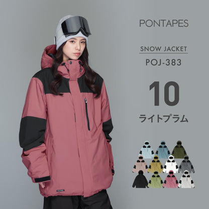 スノーボードウェア メンズ レディース ジャケット単品 マウンテン ルーズシルエット 中綿入り 撥水 防寒 25-26モデル PONTAPES/ポンタぺス POJ-383