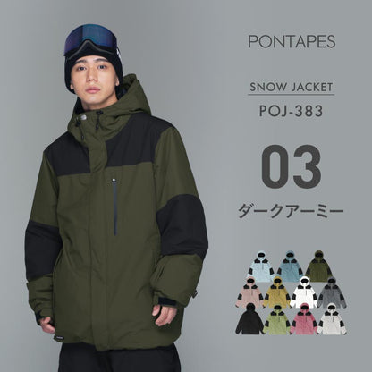 スノーボードウェア メンズ レディース ジャケット単品 マウンテン ルーズシルエット 中綿入り 撥水 防寒 25-26モデル PONTAPES/ポンタぺス POJ-383