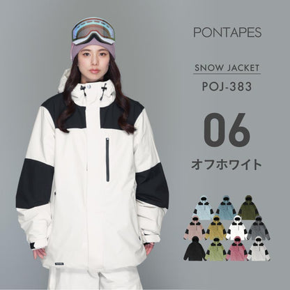 スノーボードウェア メンズ レディース ジャケット単品 マウンテン ルーズシルエット 中綿入り 撥水 防寒 25-26モデル PONTAPES/ポンタぺス POJ-383